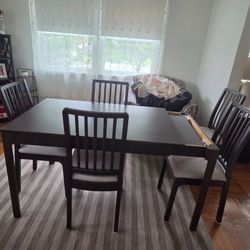 Dinner table,  6 seats, long