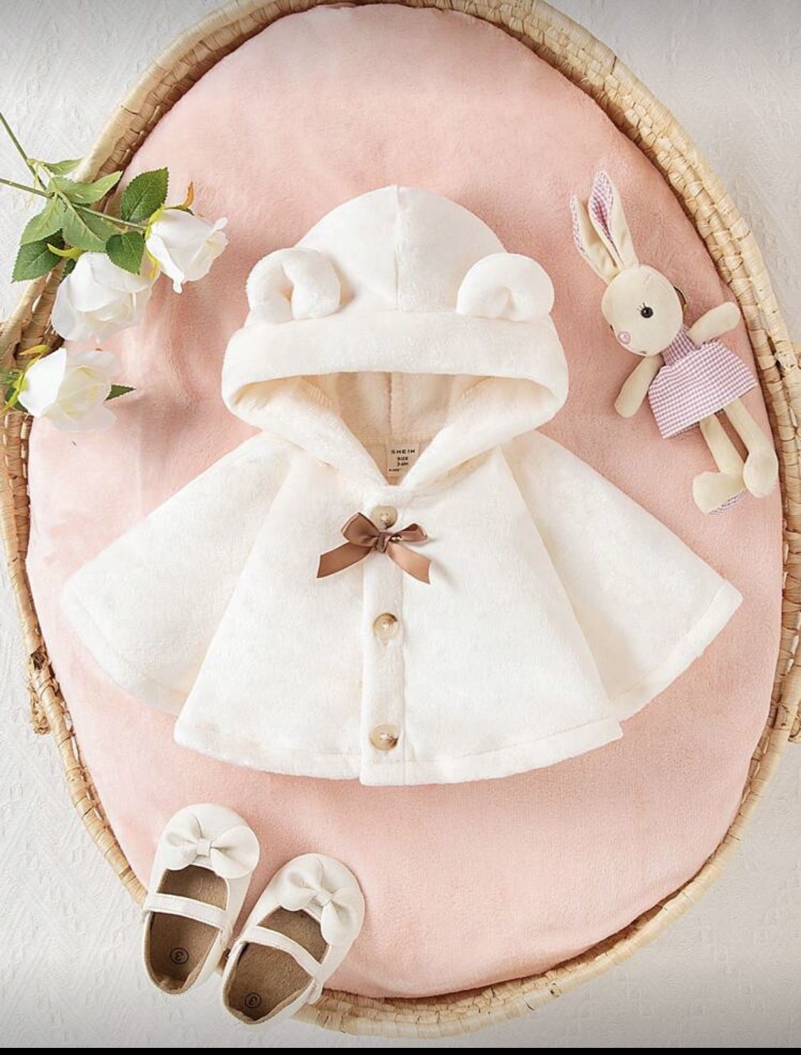 Adorable Baby Hooded Cape Coat