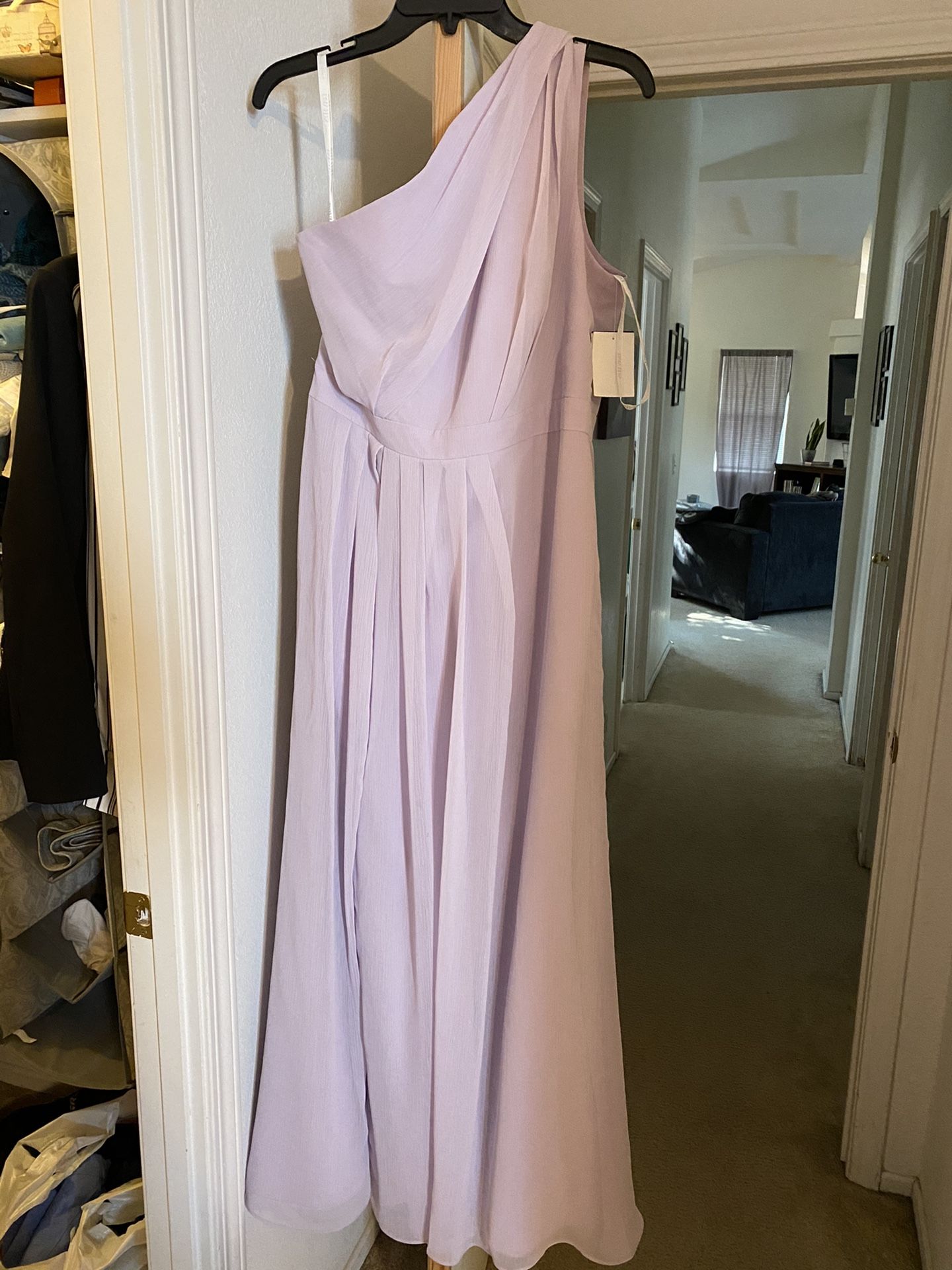 grey blue dress bridesmaid Six Stories Women's Knot Front Chiffon Bridesmaid Dress