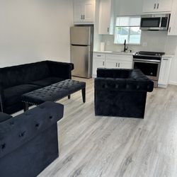 6 Piece Black sofa set