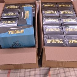 1 And A Half Cases Of Invicible Cards Sealed 2 Jumbo Relic Cards 1 Hobby Box