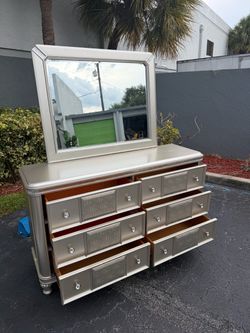 Beautiful grey gray silver dresser wardrobe closet chest grey gray silver modern contemporary mirror bedroom furniture