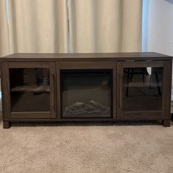 Fireplace TV Stand with Storage