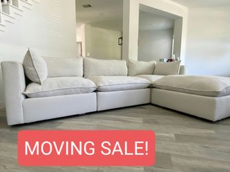 Crate & Barrel Lotus Cloud Couch Modular Sectional Sofa