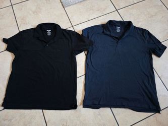 (2) true classic Polo shirts Large