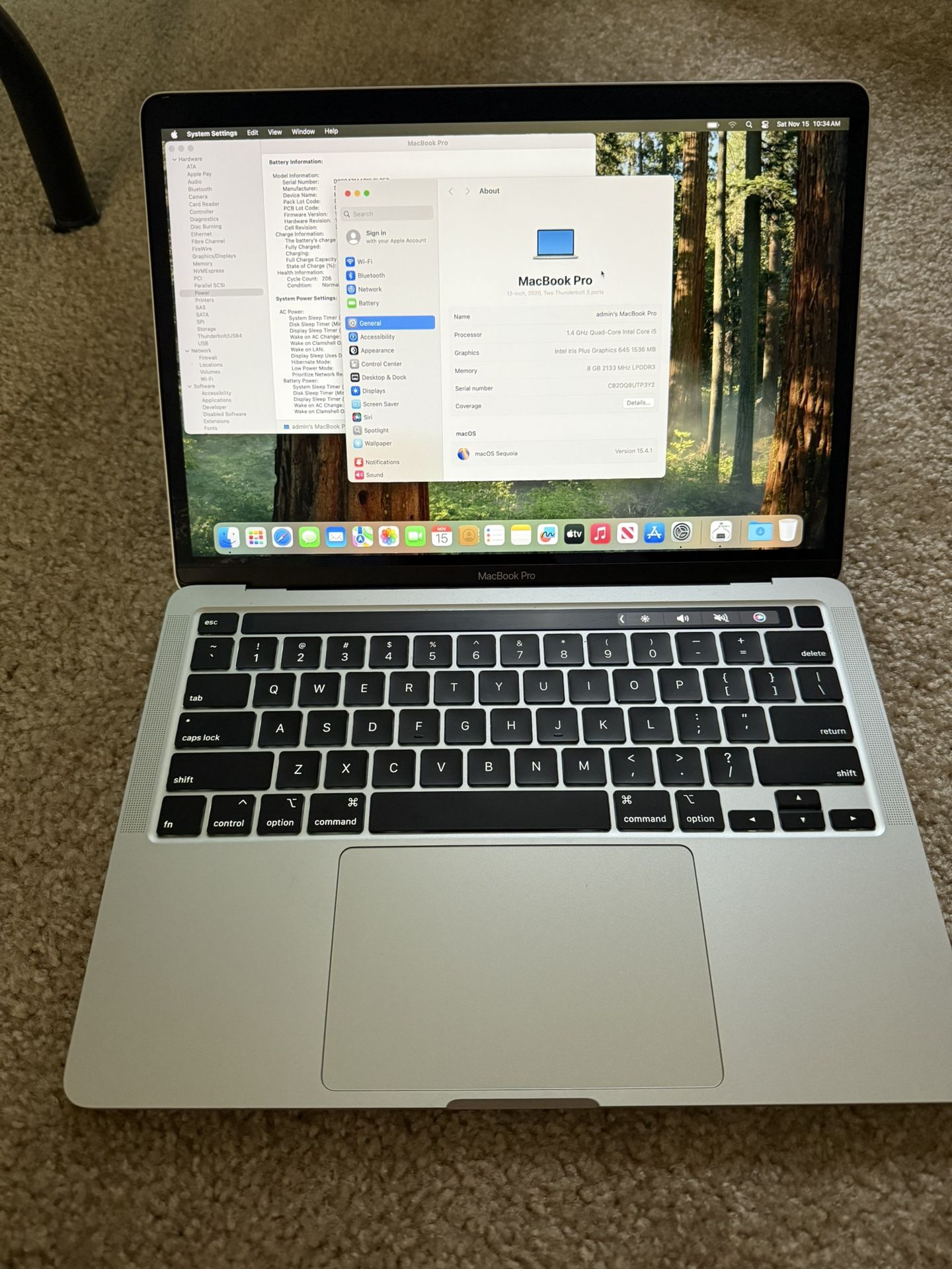 Perfect Condition Apple MacBook Pro 2020 13” I5 8gb Ram Massive 512gb