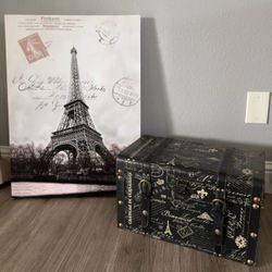 Storage bin treasure box with picture frame