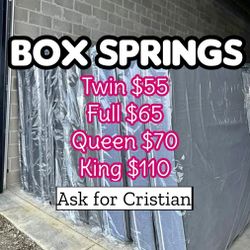 Box Springs  Twin box Full box  Queen box  King box  Bases para colchon  Box spring 