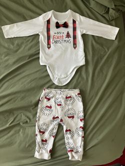 Infant My First Christmas Outfit 6-9 Mths