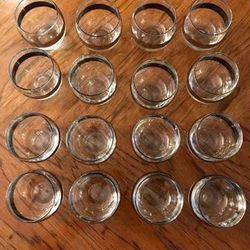 16 Like New Rare Vintage Mid Century Roly Poly Mirrored Glasses