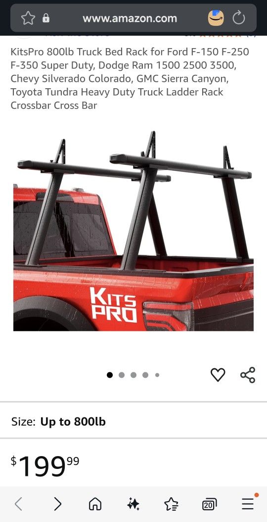 Truck Bed Rack for Ford F-150 F-250 F-350 Super Duty, Dodge Ram 1500, 2500, 3500, Chevy Silverado Colorado, GMC Sierra Canyon, Toyota Tundra