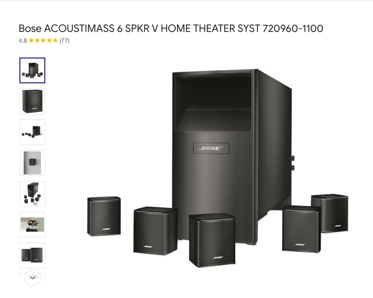 Acustimass Theater System 5 Speakers And Subwoofer