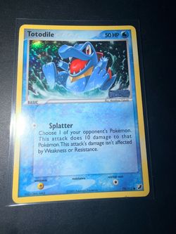 Pokemon card totodile stamped holo
