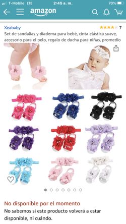 baby sandals and headband set