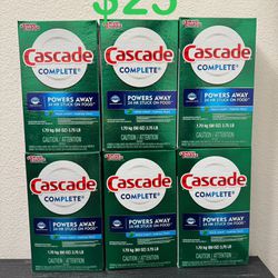 Cascade Dishwasher Powder 6 Boxes of 60oz