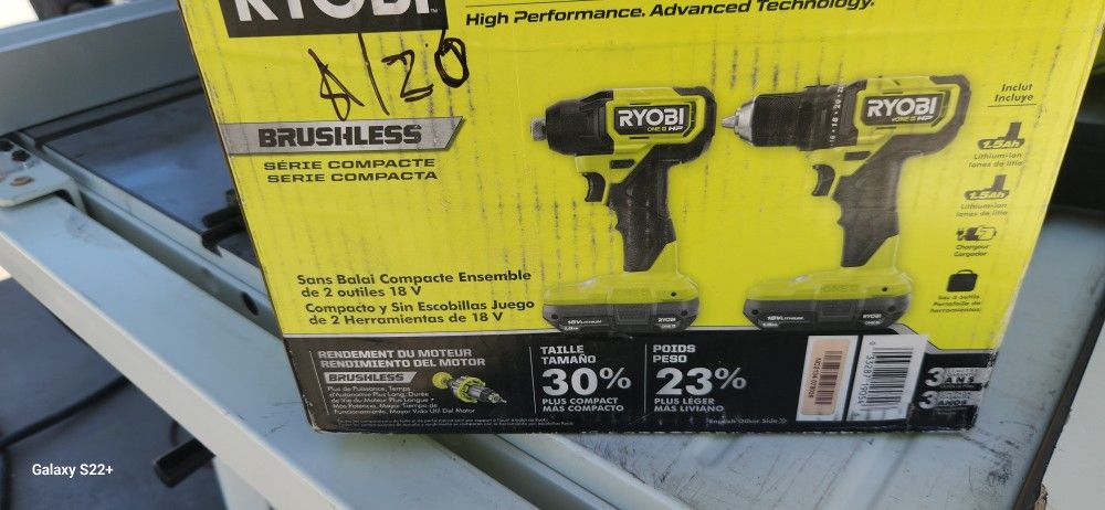 Ryobi 18v HP IMPACT AND DRILL combo
