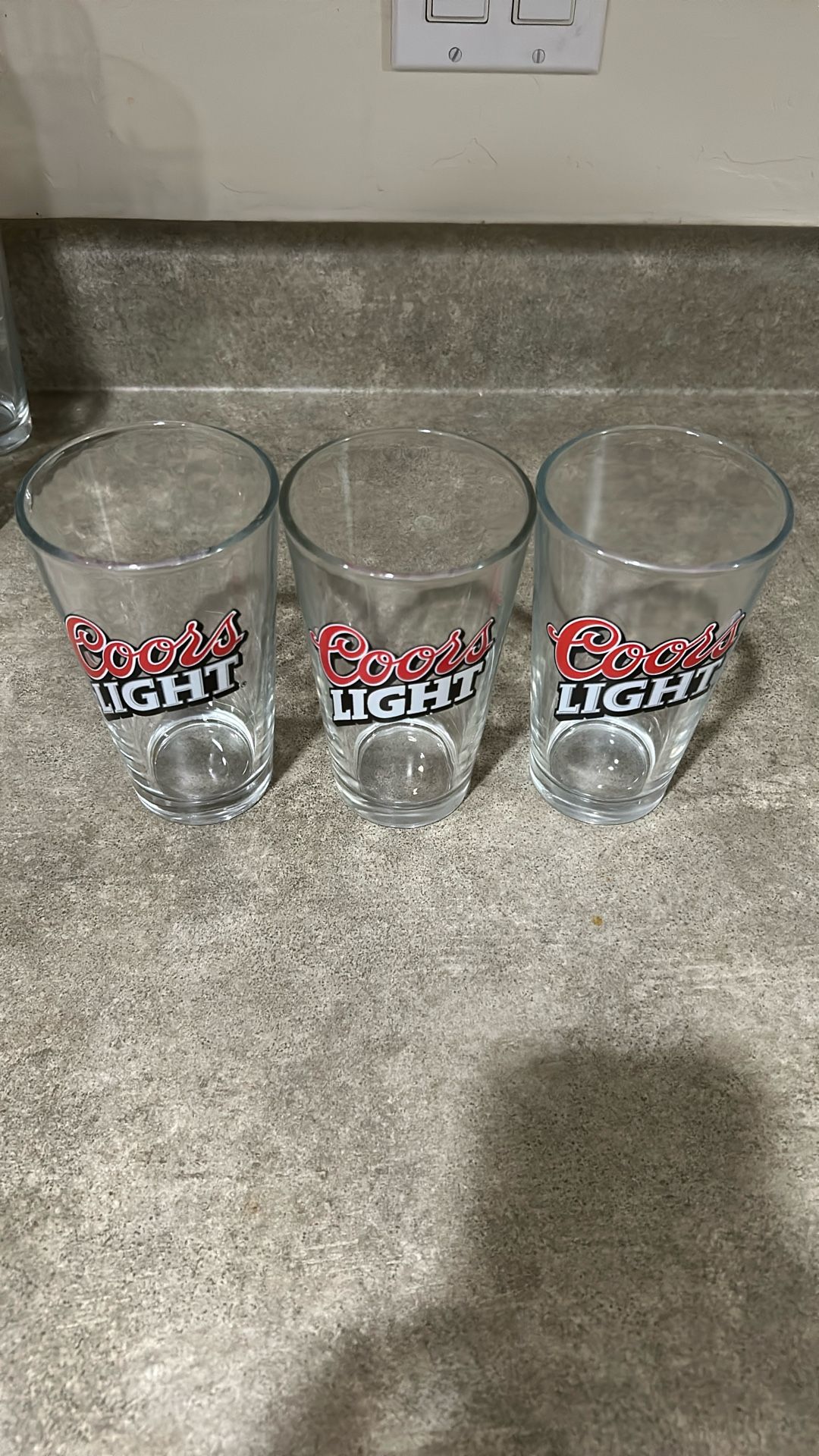 Set Of 3 Coors Light Pint Glasses
