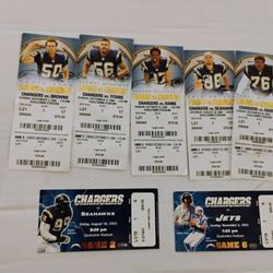 Vintage San Diego Chargers Game Tickets Lot (7)