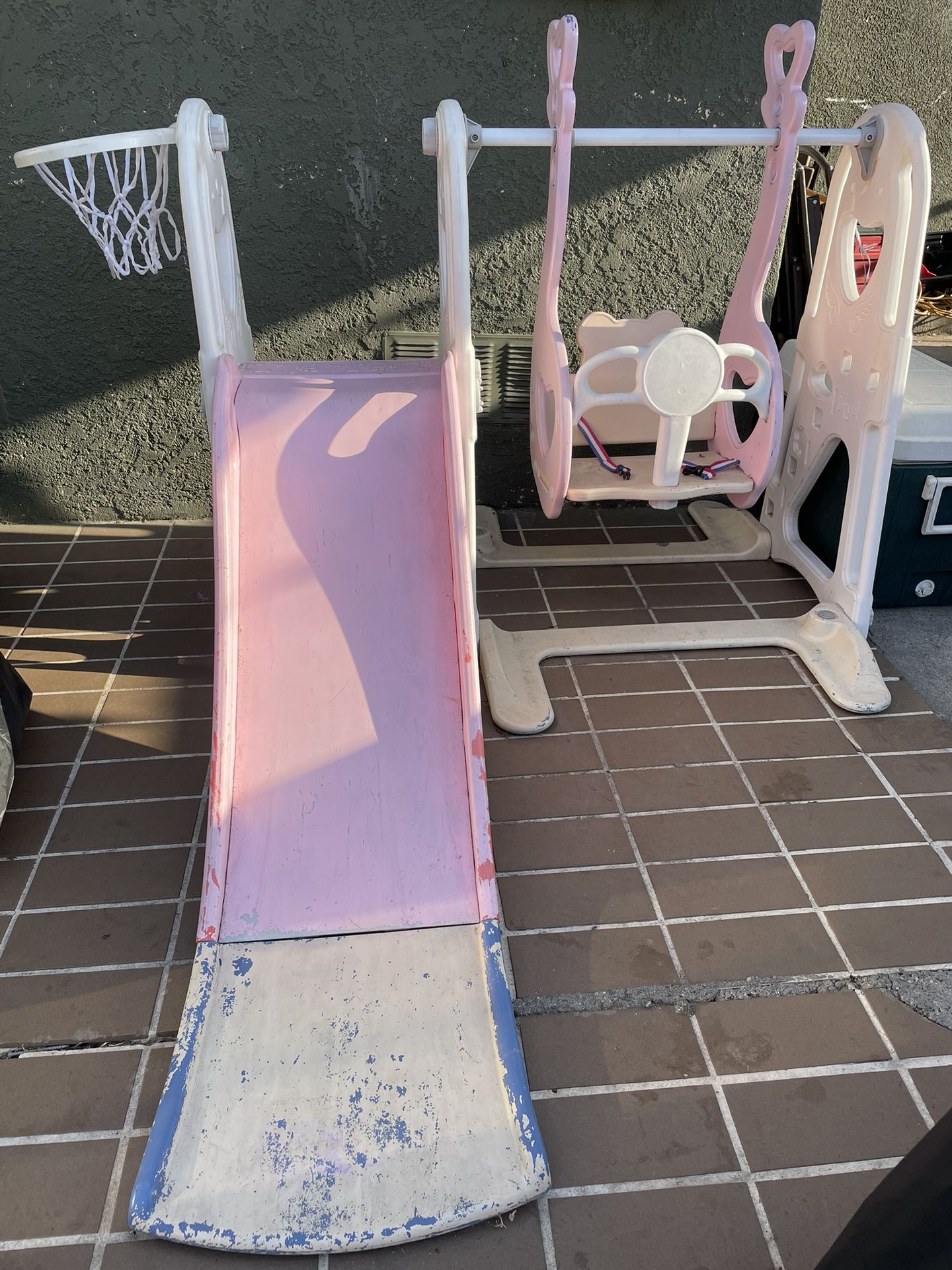 Slide swing set