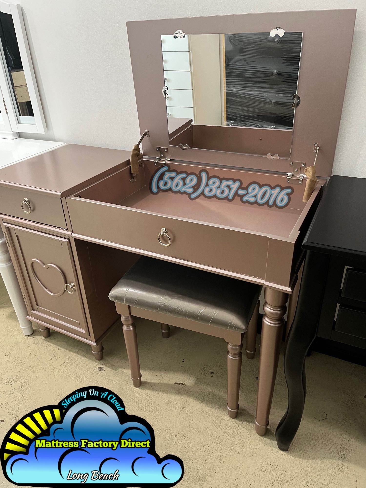 green emerald velvet dress Allie Rose Gold Dresser – Luna Furniture main image 1