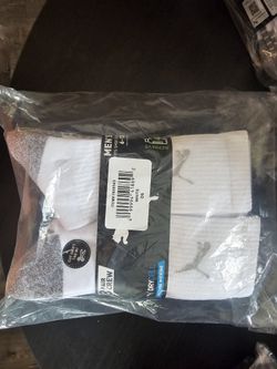 Puma Men's Crew Socks - 8 Pair, White (New)