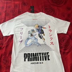 New Primitive x Dragon Ball Z "Timeline" white t-shirt official collab (Medium)