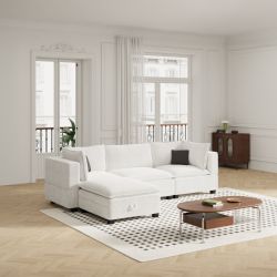 New In Box 4 Piece Boucle Cloud Modular Sectional Couch DELIVERY WITHIN A WEEK