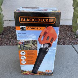 BLACK+DECKER 9 AMP 140 MPH 450 CFM Corded Electric Handheld Axial Leaf Blower