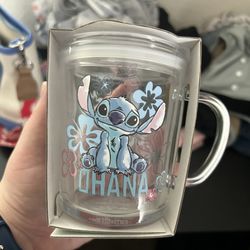 Disney Stitch Travel Glass Mug