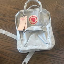 mini Fjallraven kanken bag arctic blue color new with tags