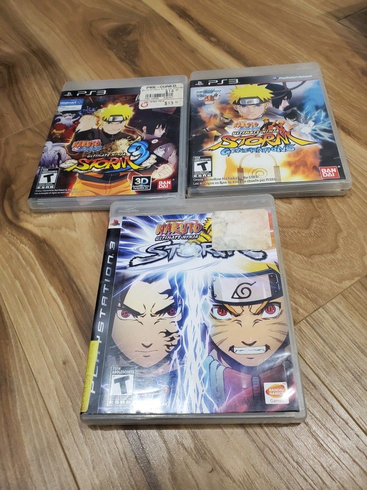 PLAYSTATION 3 NARUTO 3 GAMES BUNDLE