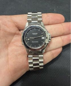Krieger Automatic Swiss Chronometer M882 Black Dial Steel Bracelet Watch