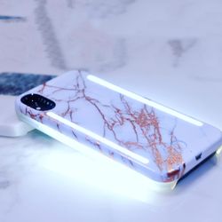 iPhone XS/X/Xs Max Dual Studio Lightning | Front and Back Selfie Led Lighting Case