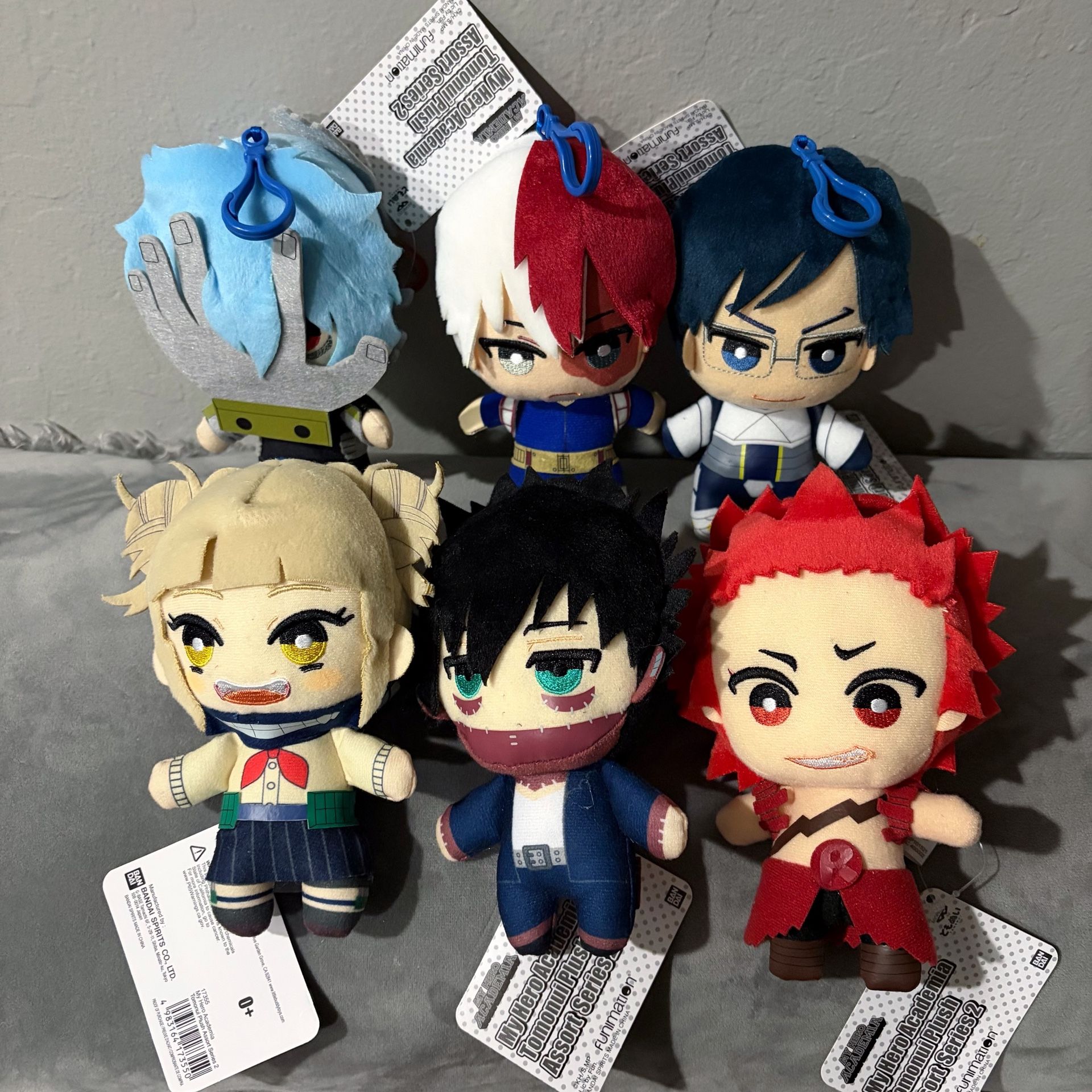 NEW WITH TAGS 6” inch MHA my hero academia plush doll keychain stuffed toy manga anime