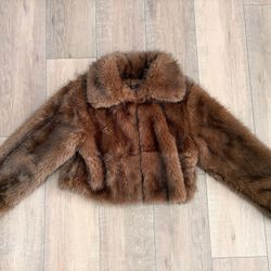 Brown Faux  Fur Jacket (Never Worn)