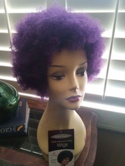 Purple Afro Wig - new with tag