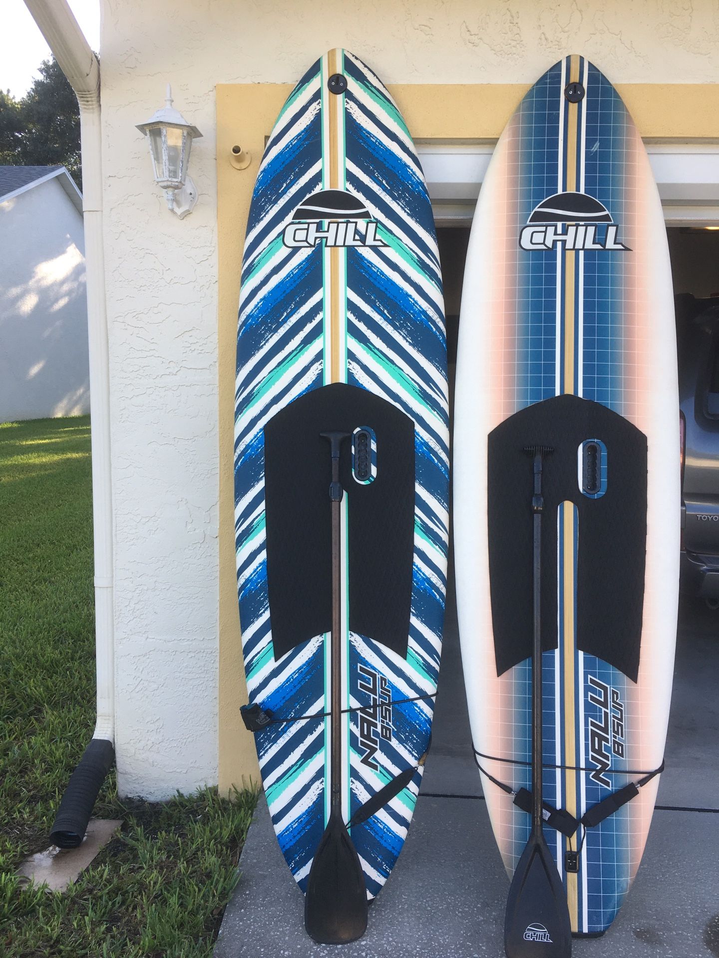Two Chill Nalu 8' StandUp Paddle Board Packages (Blue/Green) & (Blue