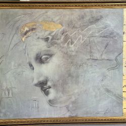 R.FranklinFine Art print on Wood Song of Athena NeoClassical w Gold Emb 48X40