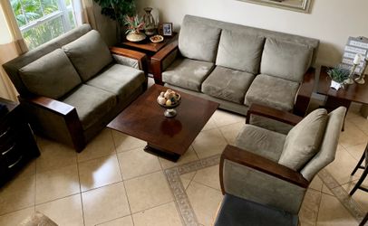 4 piece executive style living room furniture (tables not included)