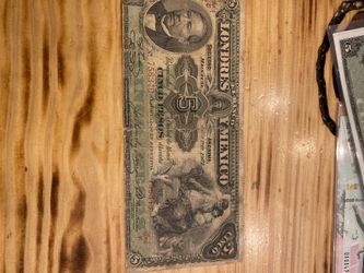 5 pesos Benito Juarez