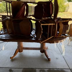Wooden Dining Table With 8 chairs! 