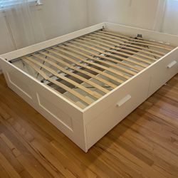 IKEA Brimmes Queen Bed Frame 