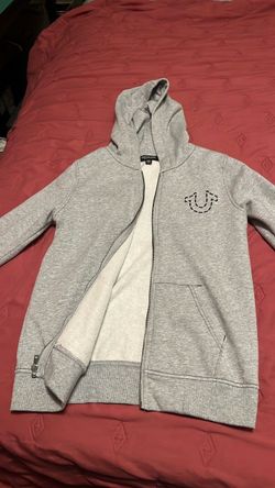 True Religion Gray Zip-Up Hoodie