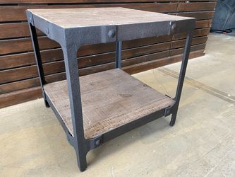 Industrial Square End Table