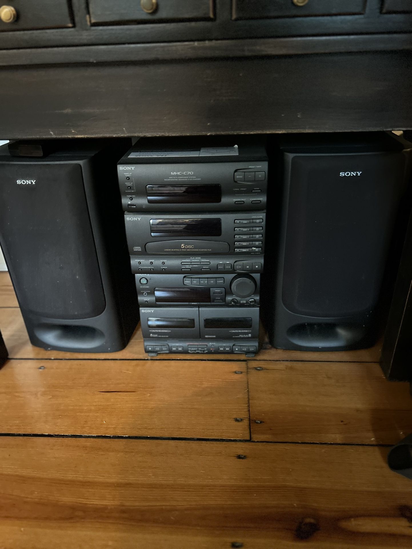 VINTAGE 1993 SONY STEREO CASSETTE DECK AMPLIFIER MODEL NO. DXA-C70