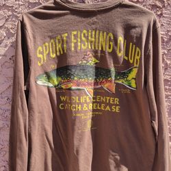 Sport Fishing Long Sleeve With Bass Size Medium