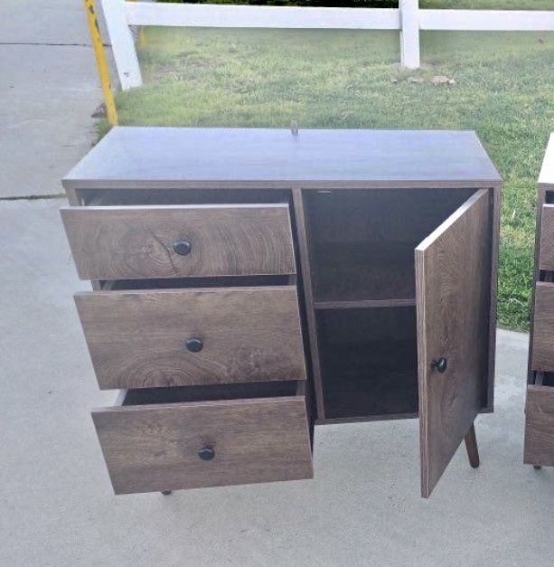 Storage Cabinet Mid-Century Modern Sideboard, Drawer Dresser,TV Stand Freestanding Cupboard for Home Office, Living Room Nightstand For Bedroom