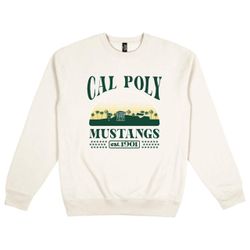 USCAPE Cal Poly San Luis Obispo Stars Heavyweight Crewneck, Bone