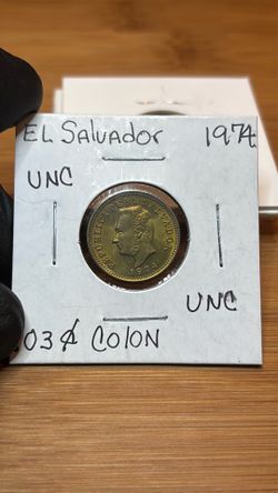 Moneda de 3 ctv. de El Salvador de 1974