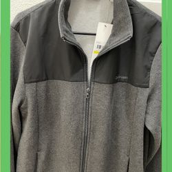 CALVIN KLEIN Men’s Full Zip Gunmetal Sweatshirt Jacket